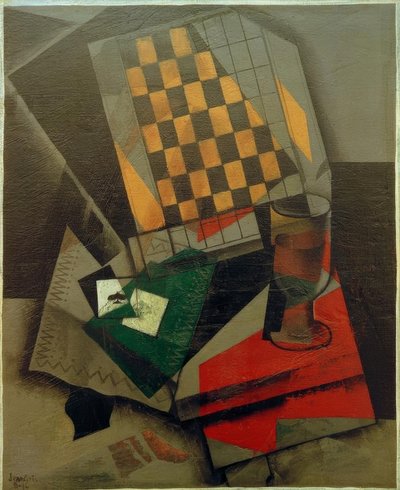 Damero y cartas para jugar de Juan Gris